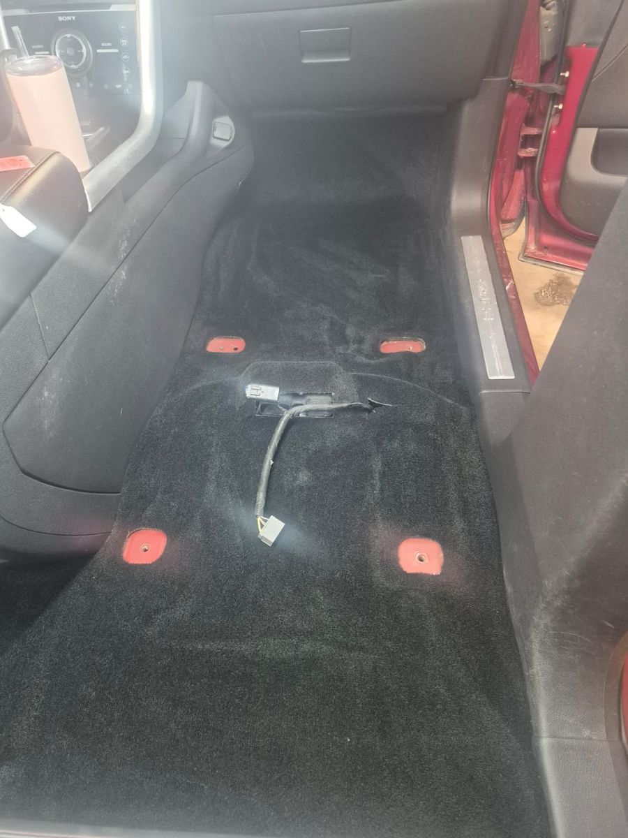 SUV front floor, after detailing